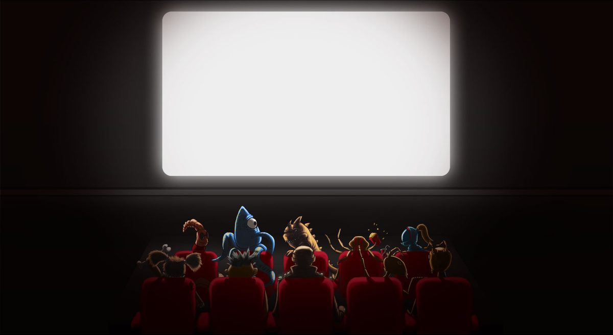 The GO aliens settle in at the cinema